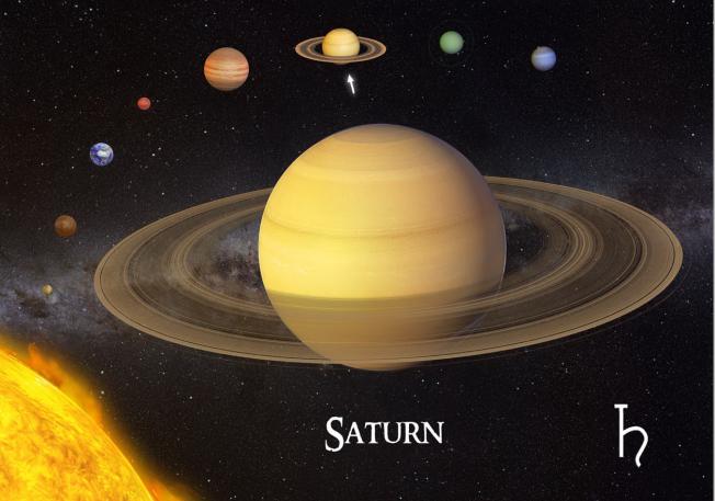 3D Postkaart "Saturn"