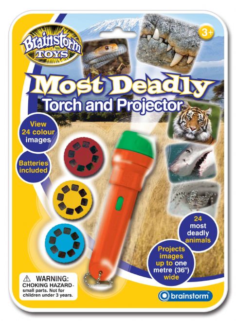 Taskulamp-projektor "Ohtlikud loomad"