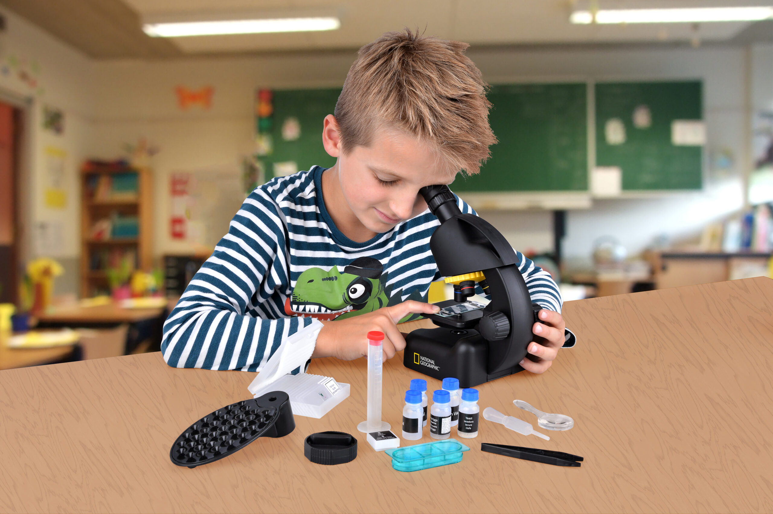 Mikroskoop nutitelefoni adapteriga 40x-640x