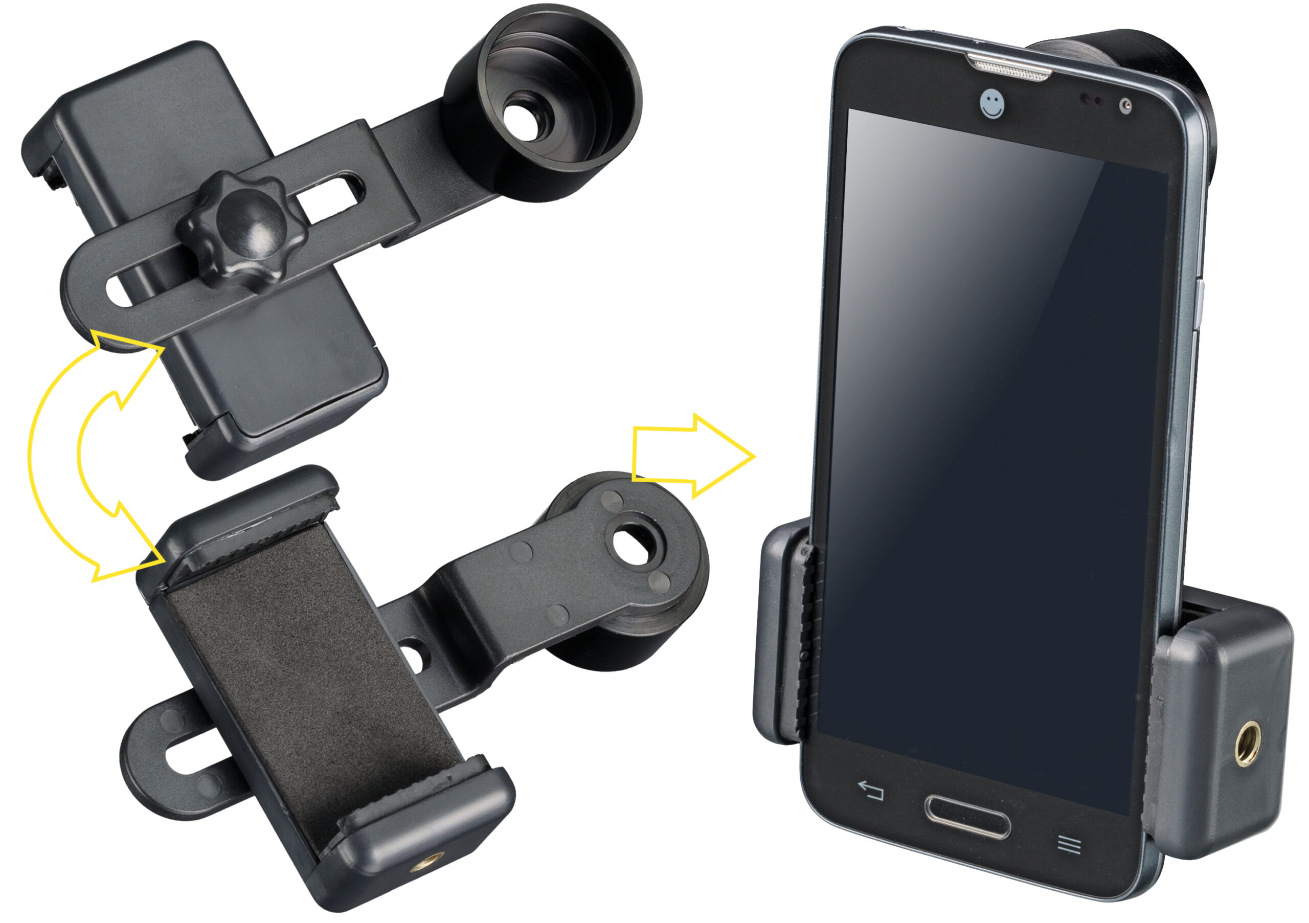 Mikroskoop nutitelefoni adapteriga 40x-640x