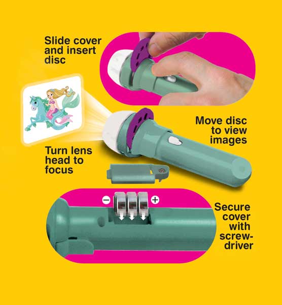 Taskulamp-projektor "Merineitsid"