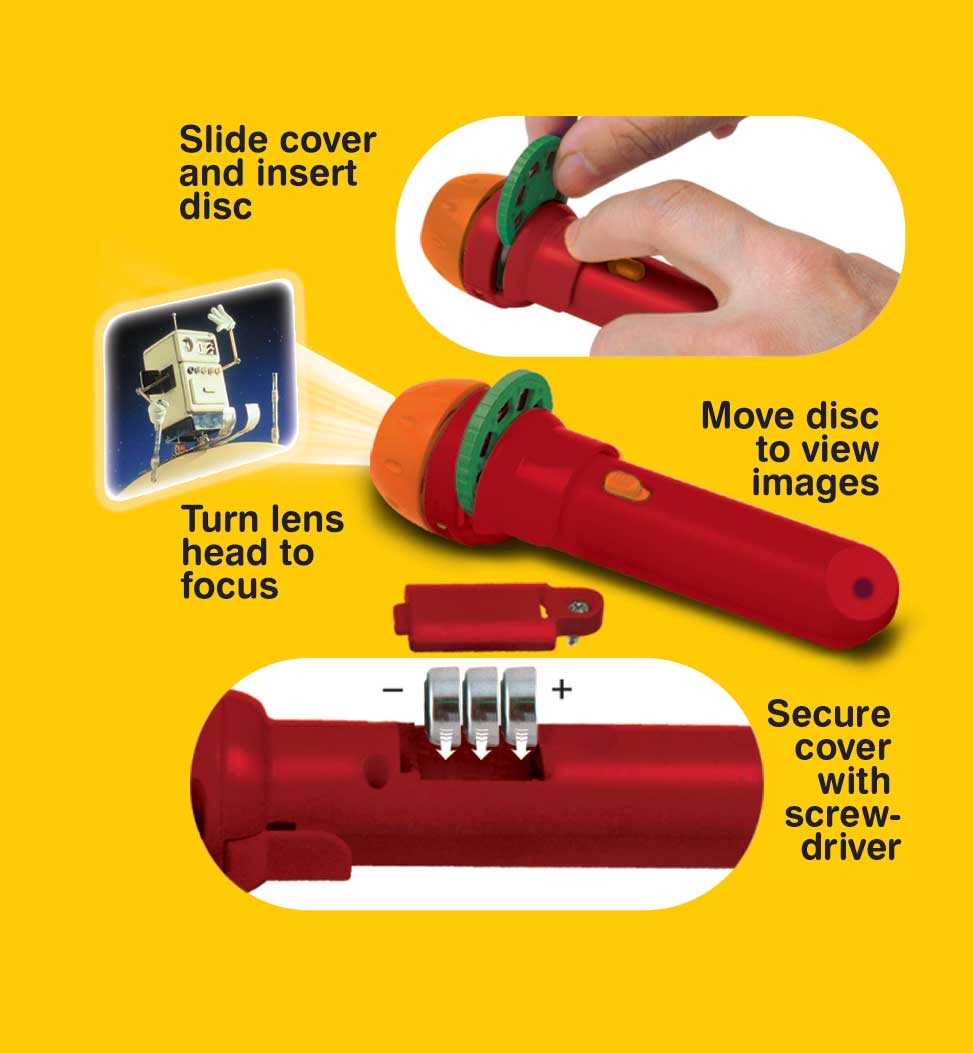 Taskulamp-projektor "Wallace & Gromit"