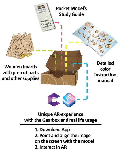Ugears Mehaaniline mudel "Käigukast"