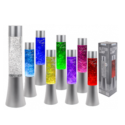 Värvimuutev glitterlamp