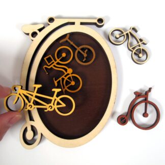 Puidust mõistatus "Jalgrattad"