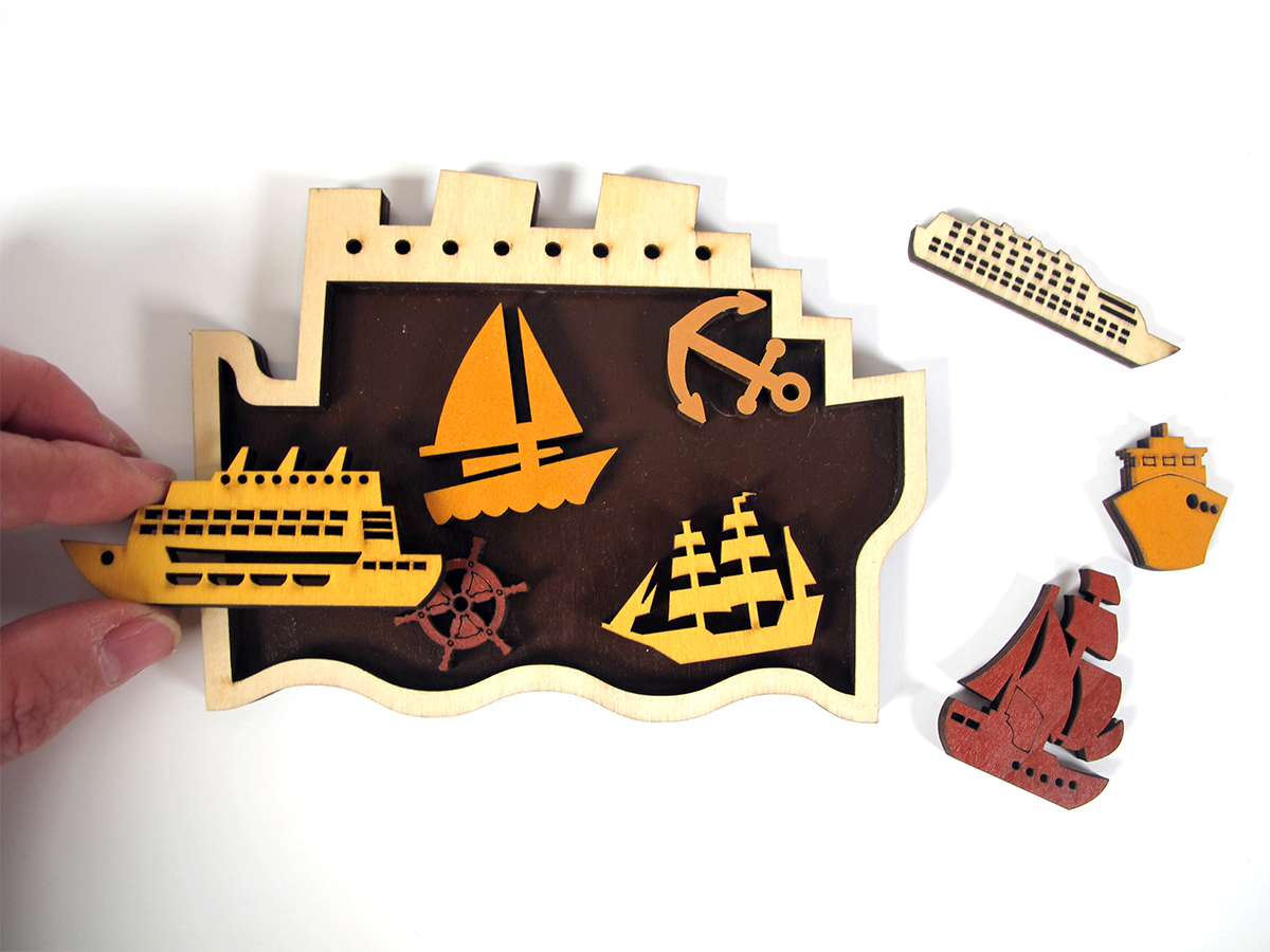 Puidust mõistatus "Laevad"