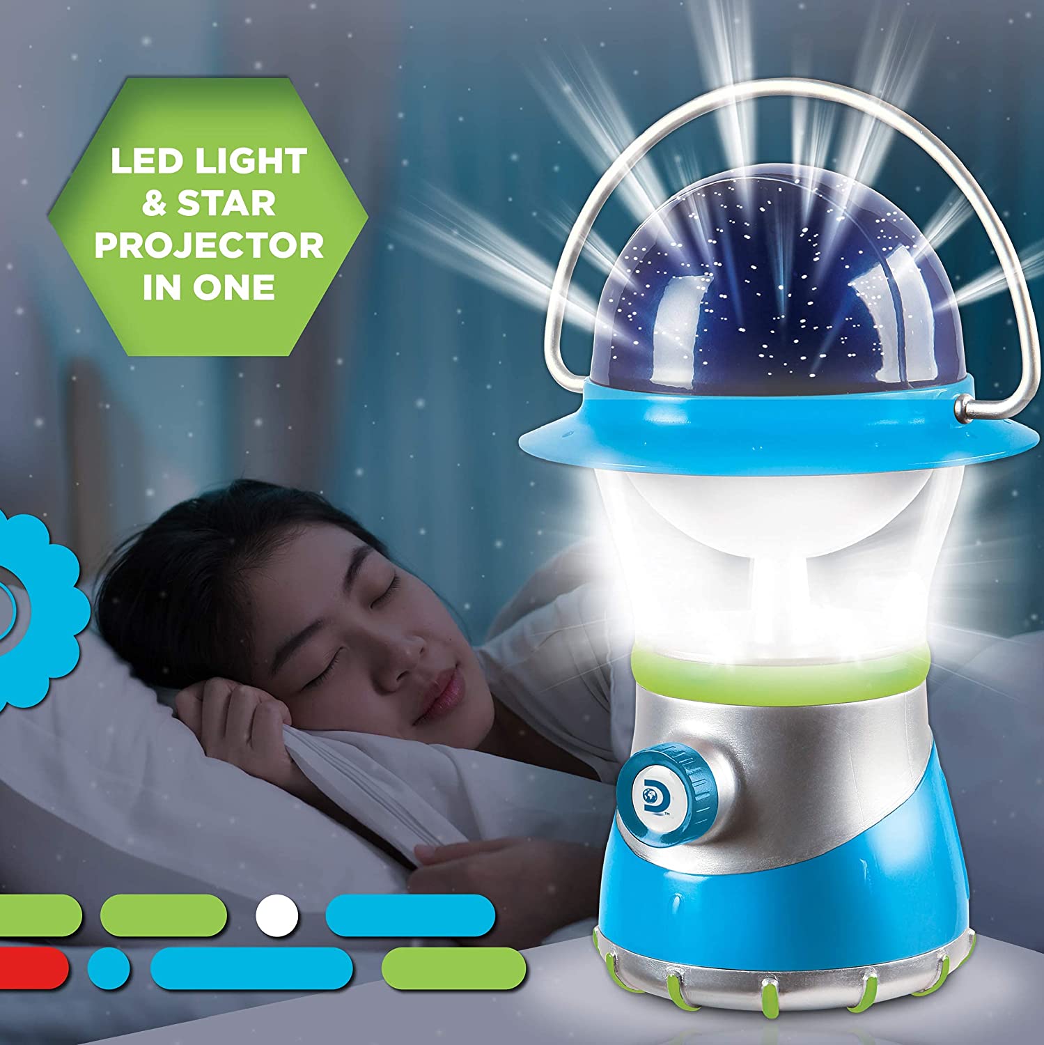 Discovery Kids 2-in-1 LED Starlight Lantern and Projector