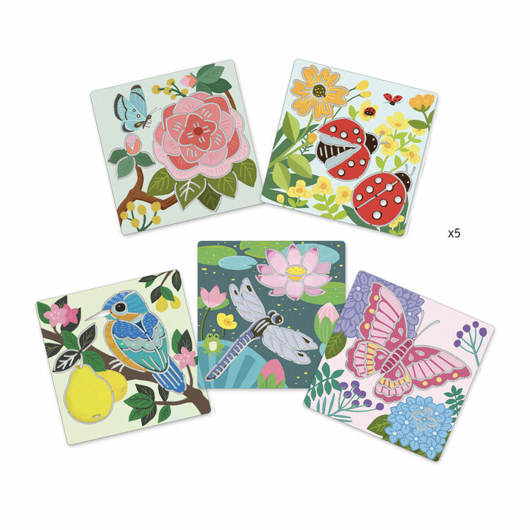 DJECO Šabloonid "Kirev lilleaed"