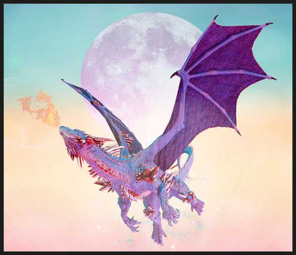 Taskulamp-projektor "Võlur ja Draakon"