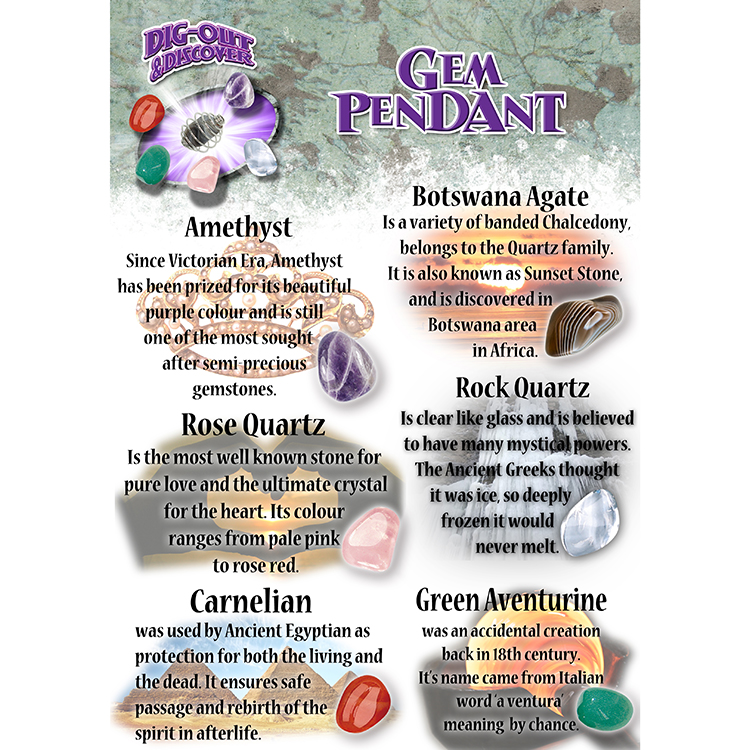 Väljakaevamiskomplekt "Poolvääriskivid"