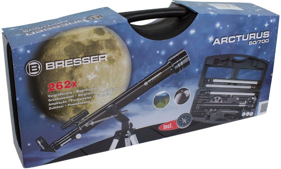 Teleskoop BRESSER "Juunior Arcturus 60/700 AZ" kohvris