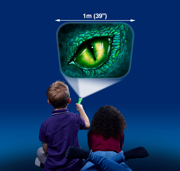 Taskulamp-projektor "Võlur ja Draakon"