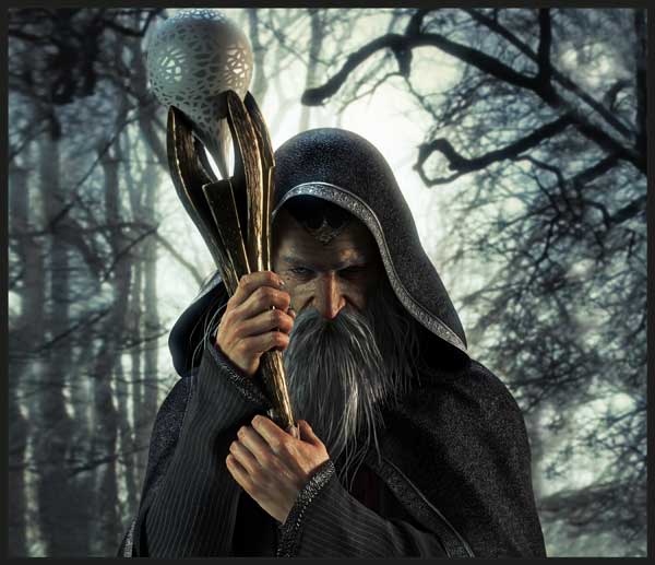 Taskulamp-projektor "Võlur ja Draakon"