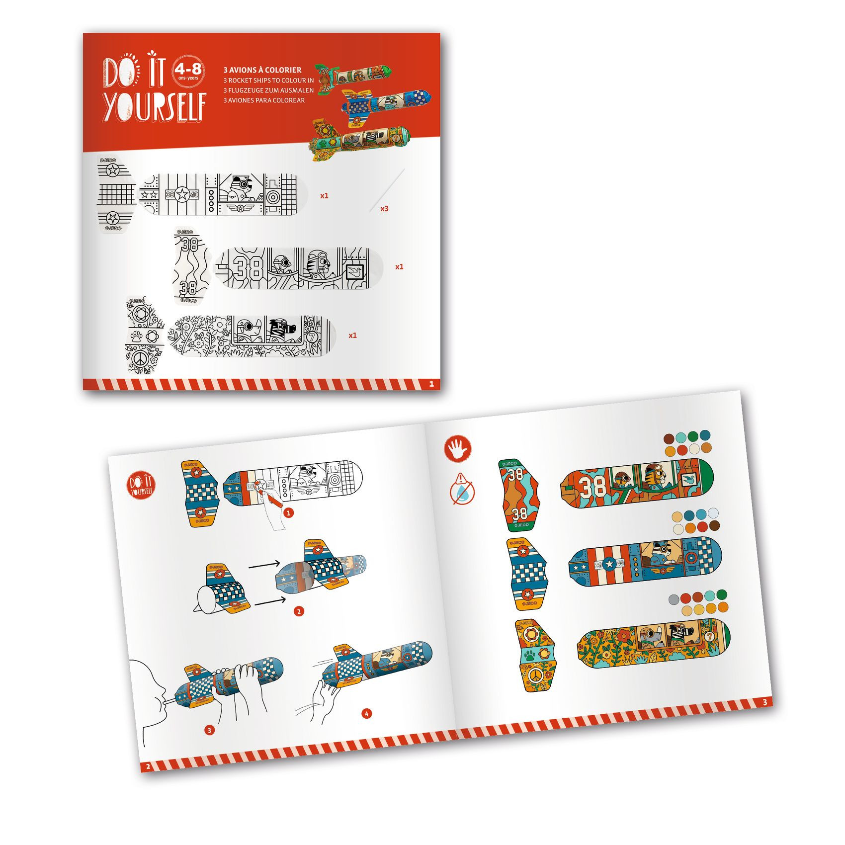 DJECO Mesterdamiskomplekt "Lennukite värvimine"