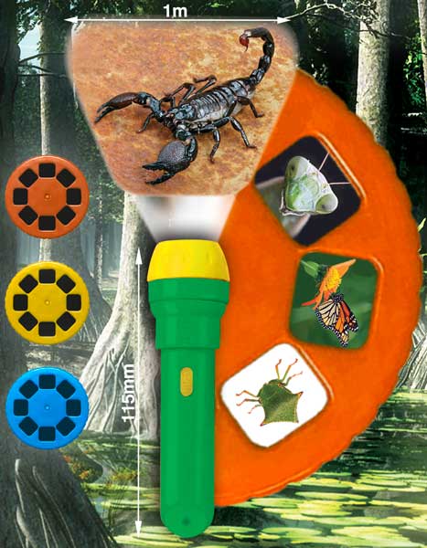 Taskulamp-projektor "Putukad"