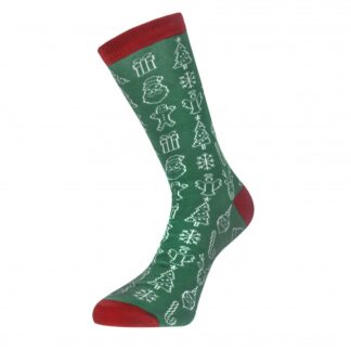RobinRuth Meeste jõulusokid mustriga rohelised