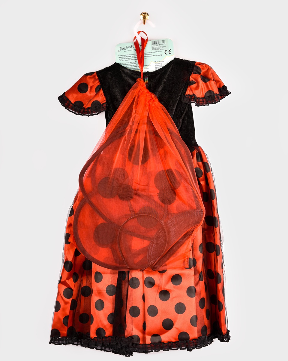 DRESS LADYBUG W. ACCESSORIES 98-104cm