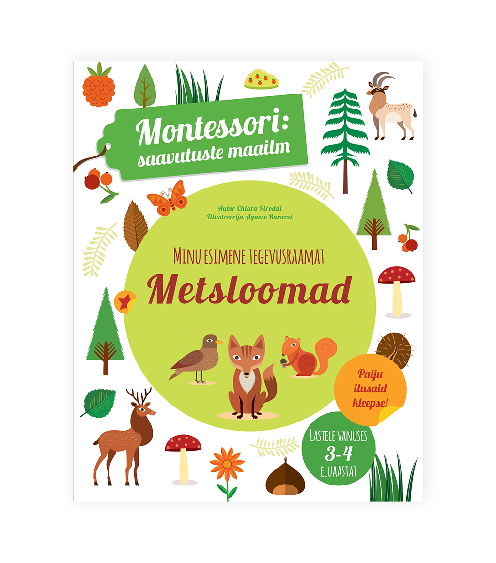 Raamat "Montessori. Minu esimene tegevusraamat – Metsloomad"